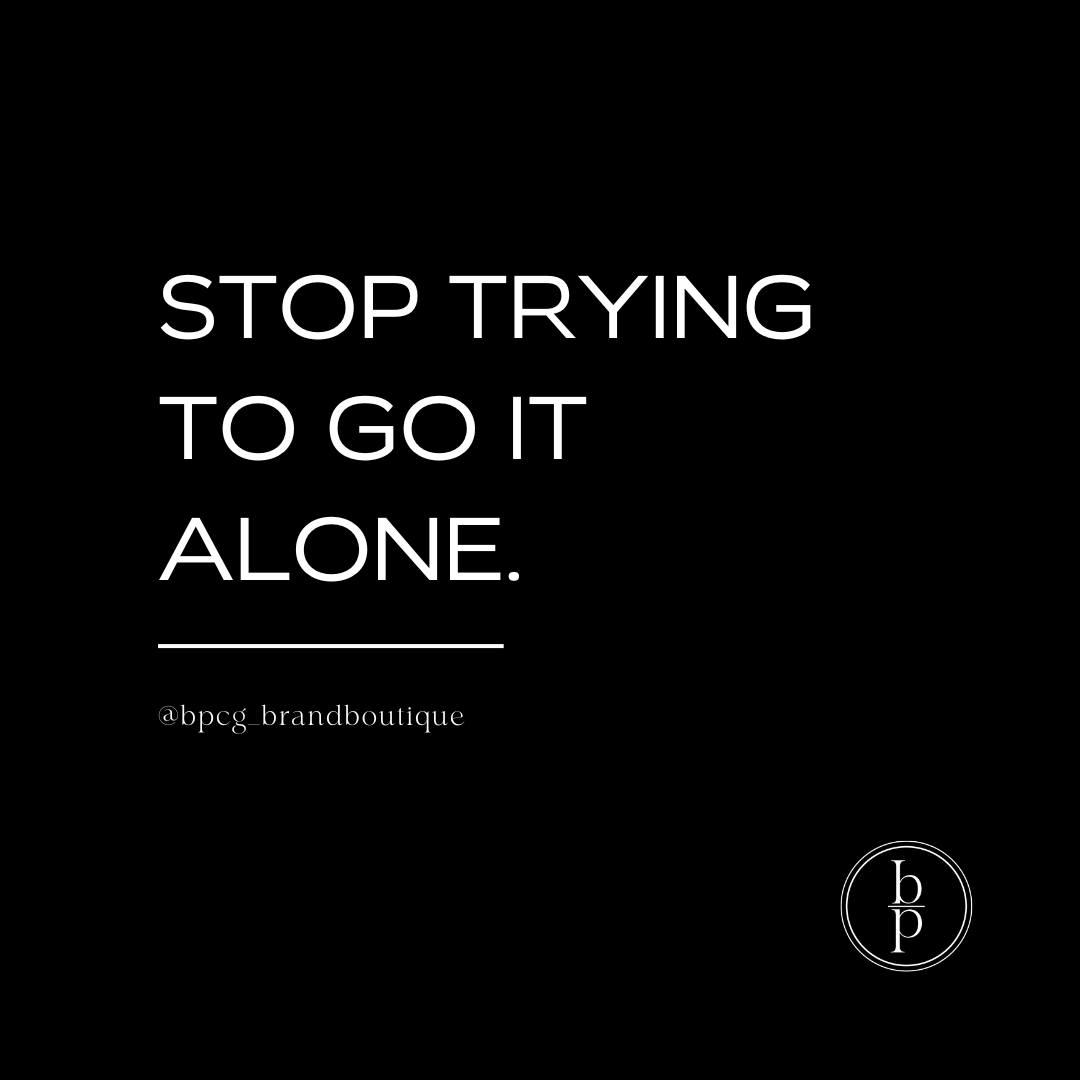 I mentioned this to a client the other day and hit hard.

"Stop Trying To Go It Alone."

It's honest marketing to say we value human-connection.

We value the relationships we make through expanding the solution, benefit, beauty, clarity, etc for our audience.

So, if we're driven for growth and impact, how come we're still wired to try and build it on our own?

Sometimes we're too 'in the weeds', we can't see clearly, or life happens and we need help.

Know that it's ok!

We all have unique gifts for this reason.

And, when you accept that, you'll be able to breathe a little easier, let your hair down and focus on the impact you NEED to make.

Because it's your responsibility to share with the world. Someone needs you and your unique voice right now. 

What's holding that up? 
Are they roadblocks or stepping stones?

So, I ask when will you stop trying to go it alone?

🖤 M-C

#brandstrategist #brandstrategy #brandconsult #brandconsultant #motivationalspeaker #motivationalspeaking #brandingstrategy #brandingstrategist #branddesigner #branddesignkc #brandingkc #brandconsultantkc #steppingstones #entrepreneur #womeninbusiness #womanowned #criticalthinking #criticalthinker