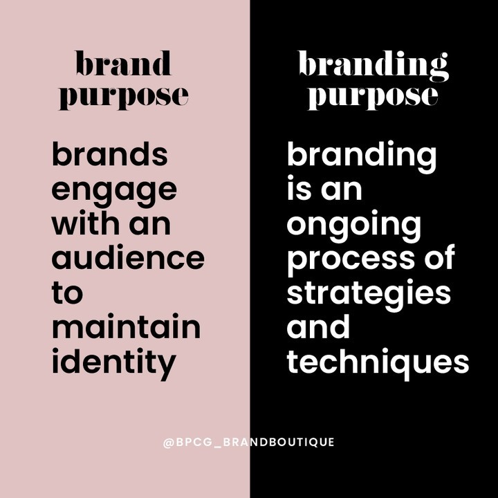 Getting a little confused by the lingo - Brand vs. Branding?

Understanding the true purpose of these terms might clear up the confusion!

Brand Purpose: Brands engage with an audience to maintain identity. 💡 Logo, Design, Communication Style, Built by the Consumer

Branding Purpose: Branding is an ongoing process of strategies and techniques. 💡 Mission, Goals, Values, Performed by your Company

Is this helpful? Comment below.

#branddesigner #brandstrategy #brandstrategist #branddevelopment #brandingidentity #businessbranding #brandingtips #brandingconsultant #brandingdesigner #brandstylist #welovebranding #creativedesign #graphicdesigner #brandingagency #kansascitybranding #kcmarketing